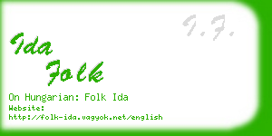 ida folk business card